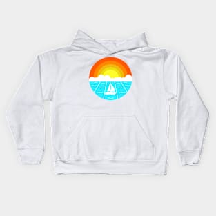 Vintage summer boat Kids Hoodie